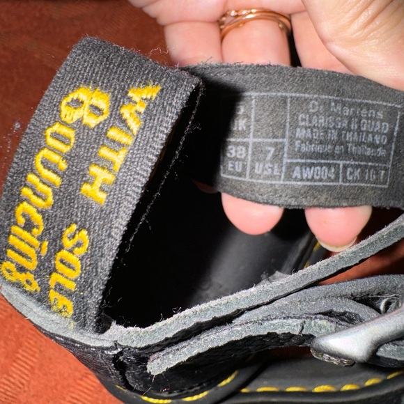 Dr Martens Chunky CLARISSA II QUAD Black Leather Sandals Womens Sz 7 UK 5 EU 38 - Picture 4 of 4